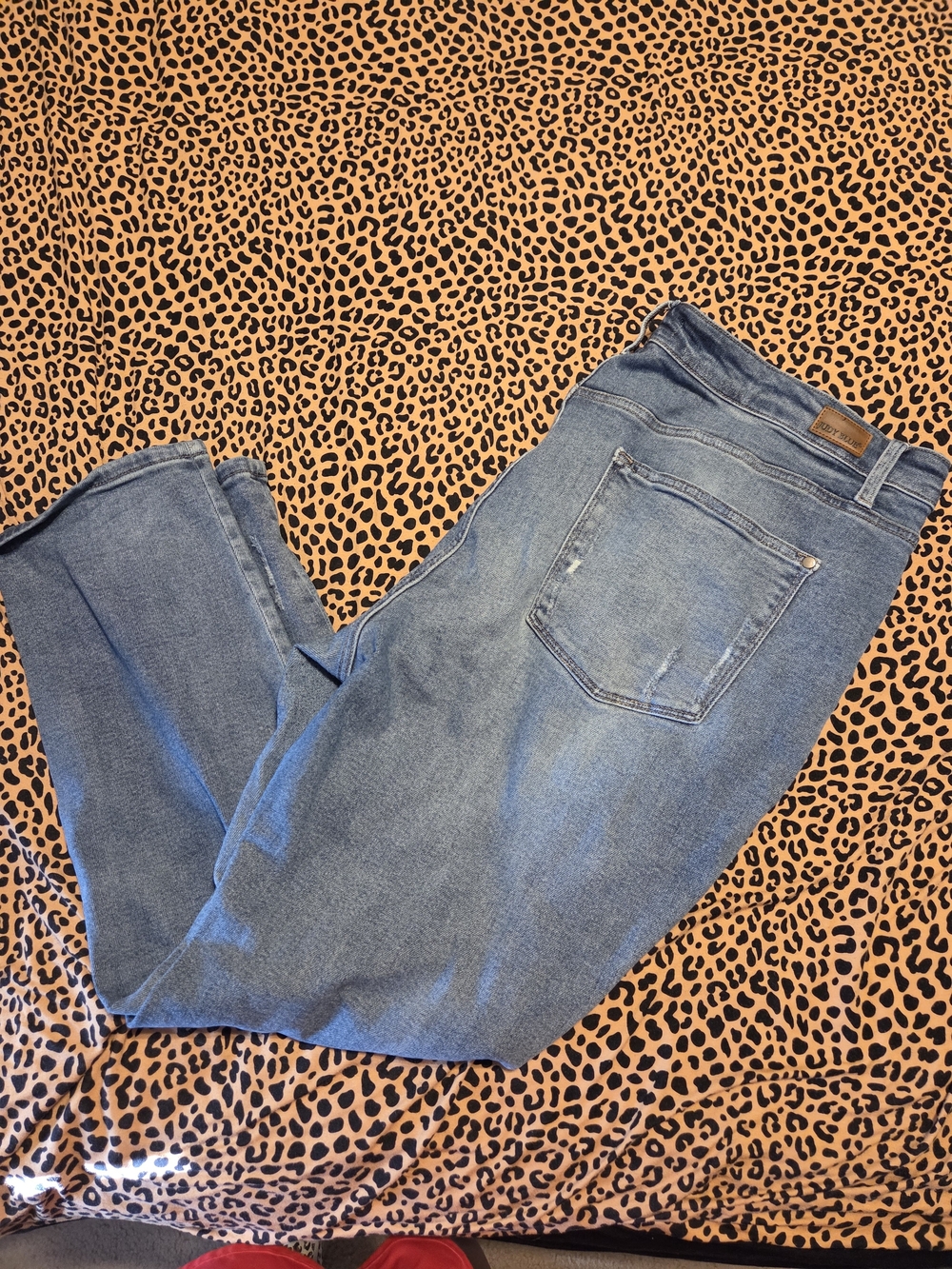 Distressed Light Blue Ripped Jeans - Picture 2 of 2